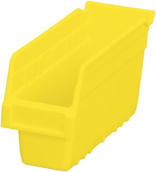 Plastic Hopper Shelf Bin: Yellow