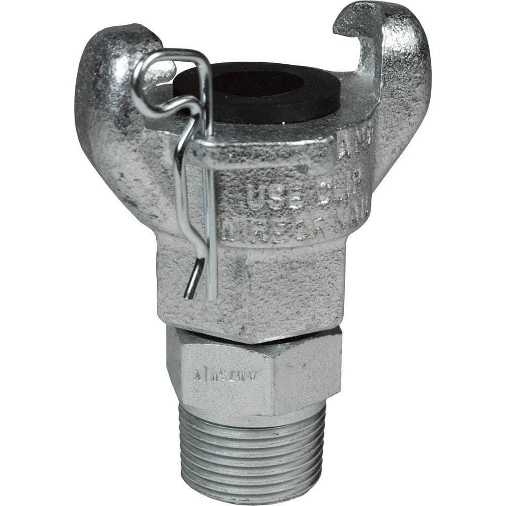 Universal Hose Couplings; Type: Swivel Male Ends; Material: Plated Iron; Thread Size: 1/2; Thread Standard: NPT; Connection Type: Threaded; Maximum Pressure: 150 psi