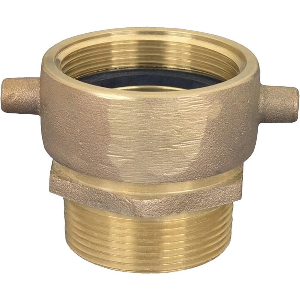 Brass & Chrome Pipe Fittings; Fitting Type: Male Swivel Adapter; Fitting Size: 2-1/2 x 2; End Connections: MNST x MNPT; Material Grade: 360; Connection Type: Threaded; Pressure Rating (psi): 175; Fitting Shape: Straight; Thread Standard: NPT, NST