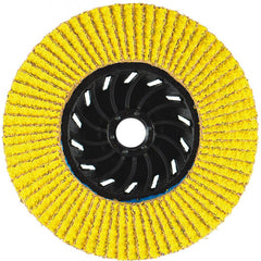 Flap Disc:  4.5" Dia, 5/8-11" Hole, 50 Grit, Ceramic Alumina, Type 29