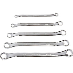 Offset Box End Wrench Set: 5 Pc, Inch