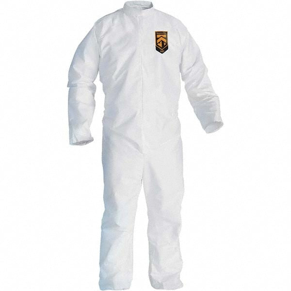 Disposable Coveralls: Size 3X-Large, Film Laminate, Zipper Closure