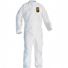 Disposable Coveralls: Size Small, Film Laminate, Zipper Closure