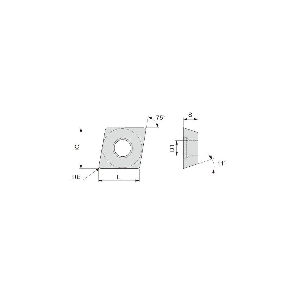 Boring Inserts; Insert Style: EPGT; Insert Size Code: 4.51.80; Insert Material: Carbide; Material Grade: P35, S15, S05, M20, M35, P20; Manufacturer Grade: SH730; Inscribed Circle (Inch): 9/64