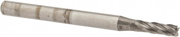 Square End Mill: 3/32" Dia, 5/16" LOC, 4 Flute, Solid Carbide