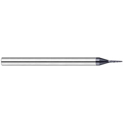 Tapered End Mill: 5 deg Angle per Side, 0.0450" Small Dia, 1/4" LOC, 3 Flute, Tapered End