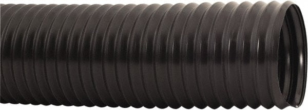 Vacuum Duct Hose: Polyvinylchloride, 4" ID, 1.5 Hg Vac Rating, 1 psi