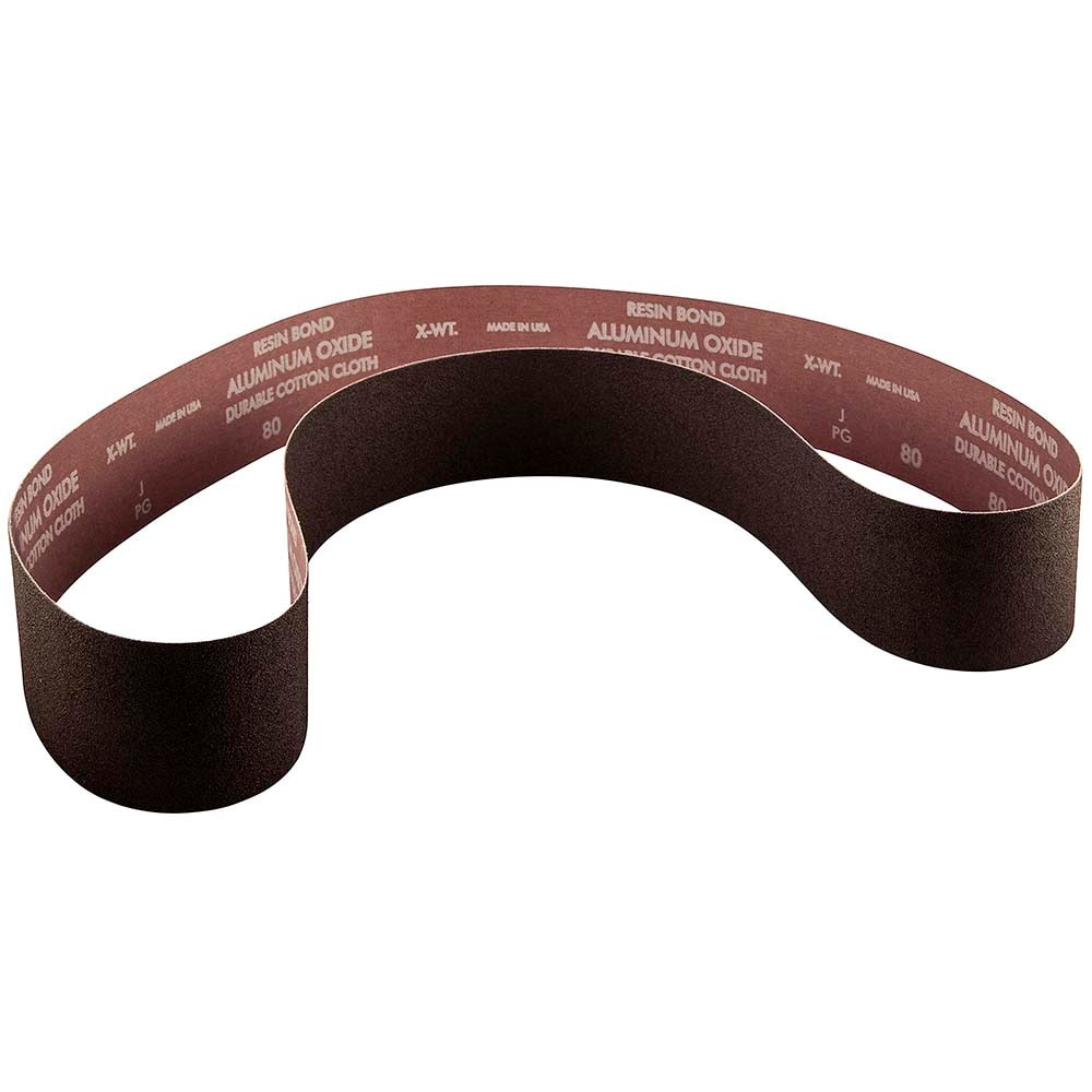 Abrasive Belt:  4" Wide, 36" OAL, 60 Grit, Aluminum Oxide