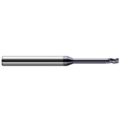 Corner Radius End Mill: 1/16" Dia, 3/32" LOC, 0.0100" Radius, 4 Flute, Solid Carbide