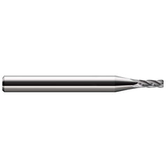 Corner Chamfer End Mill: 1/16" Dia, 3/16" LOC, 4 Flute, 0.0100" Chamfer Width, Solid Carbide