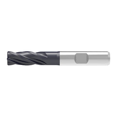 Corner Radius End Mill: 20.00 mm Dia, 38.00 mm LOC, 2.00 mm Radius, 4 Flute, Solid Carbide