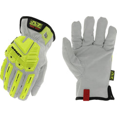 Cut, Puncture & Abrasion-Resistant Gloves: Max Cut M-Pact MCLMP-X00, Size Large, ANSI Cut A9, ANSI Puncture 4, Leather Lined, Leather