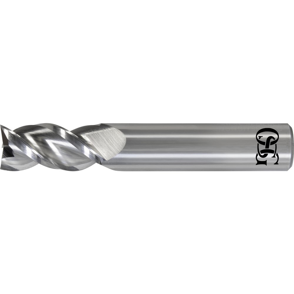 Corner Radius End Mill: 3/4" Dia, 1-5/8" LOC, 0.1200" Radius, 3 Flute, Solid Carbide