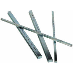 Key Stock; Key Stock Type: Step; Material: Low-Carbon Steel; Width (Inch): 1/2; Height (Inch): 3/8; Finish: Zinc; Length (Inch): 12; Hardness: Rockwell B80-90