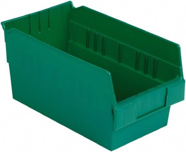 Plastic Hopper Shelf Bin: Green