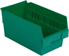 Plastic Hopper Shelf Bin: Green