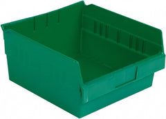 Plastic Hopper Shelf Bin: Green