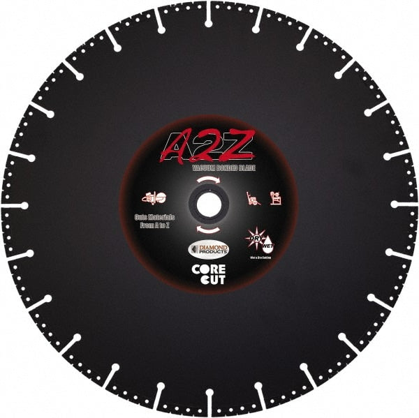 Wet & Dry Cut Saw Blade: 14" Dia, 1 & 1" Arbor Hole