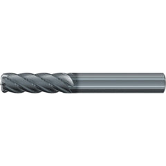 Roughing & Finishing End Mills; Mill Diameter (Fractional Inch): 1/4; Flute Type: Spiral; Number Of Flutes: 5; End Mill Material: Solid Carbide; Length of Cut (Inch): 1-1/8; Coating/Finish: AlCr