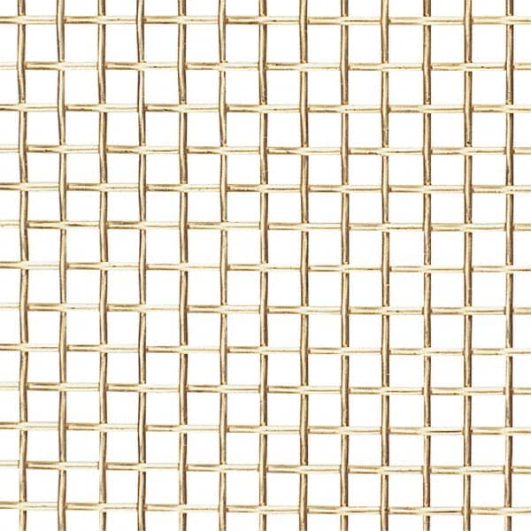 Wire Cloth: 27 Wire Gauge, 0.017" Wire Dia, Brass