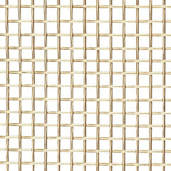 Wire Cloth: 16 Wire Gauge, 0.063" Wire Dia, Brass