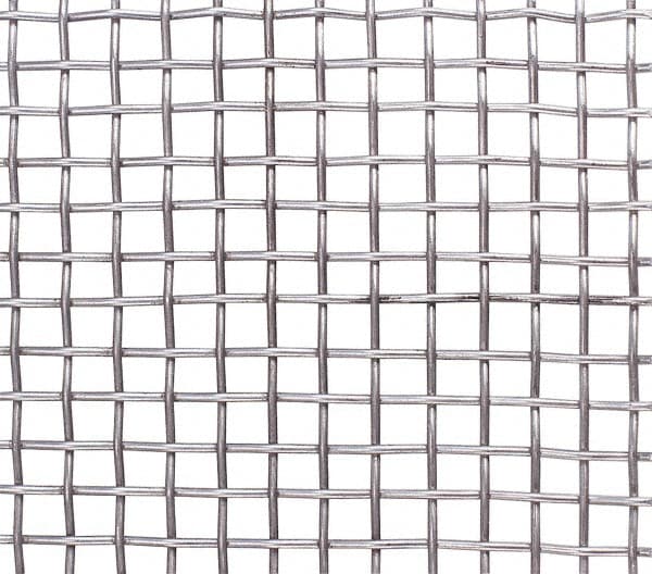 Wire Cloth: 12 Wire Gauge, 0.105" Wire Dia, Stainless Steel