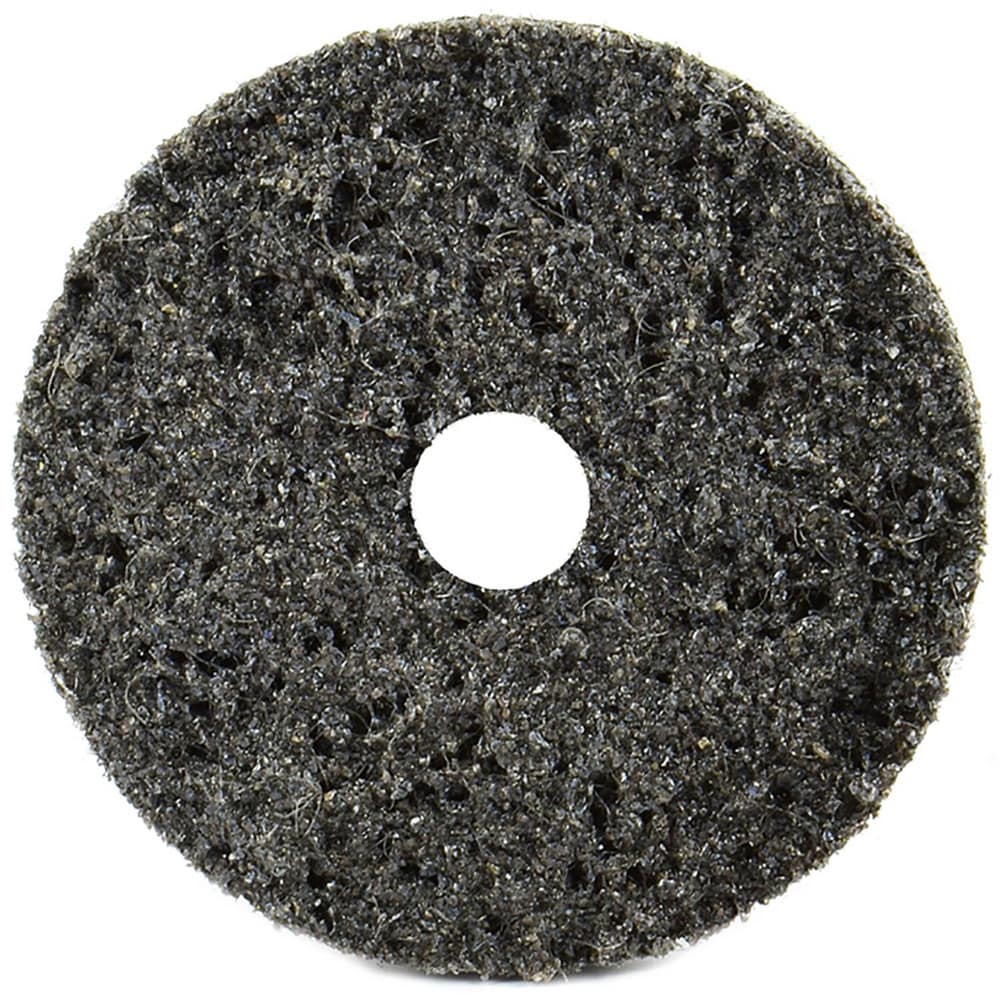 Hook & Loop Disc: 5" Dia, Non-Woven, Ceramic Blend