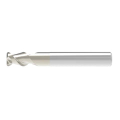 Corner Radius End Mill: 4.00 mm Dia, 6.50 mm LOC, 0.30 mm Radius, 2 Flute, Solid Carbide