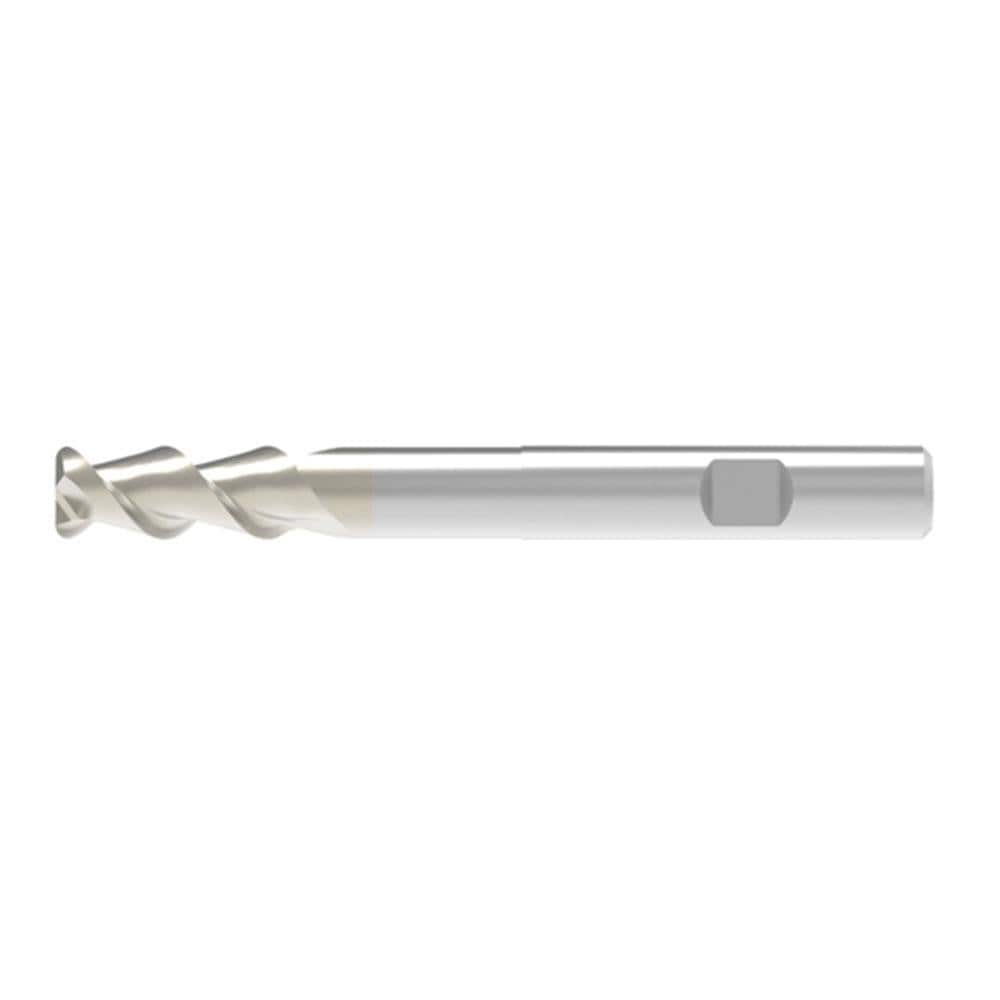 Corner Radius End Mill: 3.00 mm Dia, 8.00 mm LOC, 0.50 mm Radius, 2 Flute, Solid Carbide