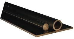 Plastic Rod: Polyamide-imide, 1' Long, 1/4" Dia, Gray