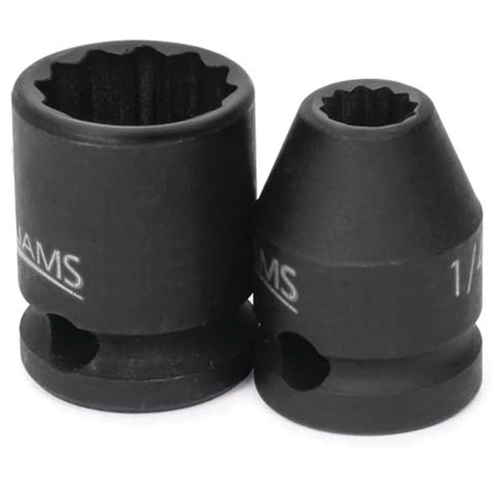 Impact Socket: 3/8" Drive, 13/16" Socket, Square Drive