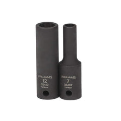 Impact Socket: 3/8" Drive, 19 mm Socket, Square Drive