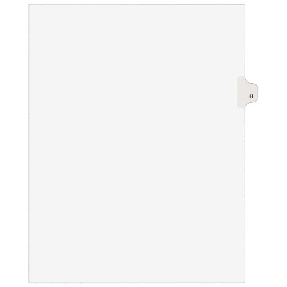 11 x 8 1/2" H Label, 1 Tabs, Unpunched, Preprinted Tab Dividers