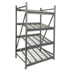 Storage Racks; Rack Type: Heavy-Duty Gravity Flow Rack; Overall Width (Inch): 48; Overall Height (Inch): 84; Overall Depth (Inch): 36; Material: Steel; Color: Silver; Finish: Powder Coated