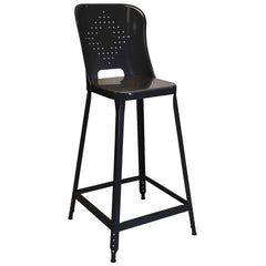 Stationary Stools; Seat Depth: 13 in; Seat Width: 13 in; Product Type: Stool with Back; Base Type: Fixed; Minimum Seat Height: 24 in; Maximum Seat Height: 24 in; Overall Width: 13 in; Overall Depth: 13 in