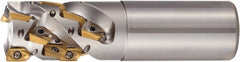 Indexable Square-Shoulder End Mill: PSEL11R150FA125-4-45, 1-1/2" Cut Dia, 2.362" Max Depth of Cut, 1-1/4" Dia Weldon Flat Shank