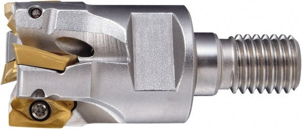 Indexable Square-Shoulder End Mill: PSE11R100ASF12-3, 1" Cut Dia, 1.378" Max Depth of Cut, M12 Modular Connection Shank