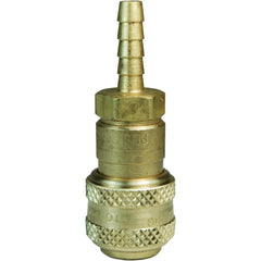 Pneumatic Hose Fittings & Couplings; Fitting Type: Air Hose; Type: Coupler; Coupling Type: Coupler; Interchange Type: Industrial; Thread Type: Hose Barb; Coupler Size: 0.25; Material: Brass; Thread Standard: Non-Threaded