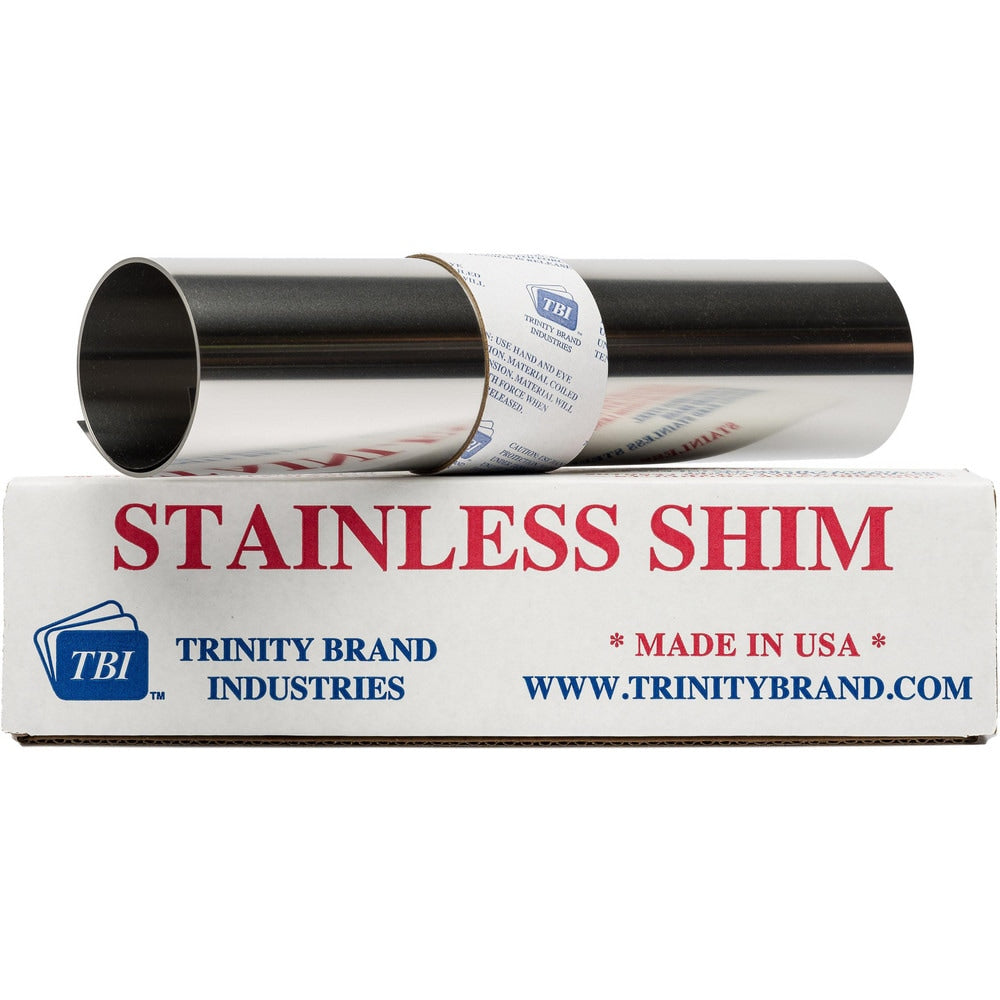 Metal Shim Stock: Roll, 0.0200" Thick, 50" Long, 24" Wide, Stainless Steel