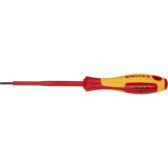 Slotted Screwdrivers; Blade Width (mm): 3.00; Blade Length (mm): 100.0000; Overall Length (mm): 202; Handle Type: Comfort Grip, Insulated; Handle Length: 102.00; Shank Type: Straight