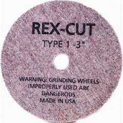 Deburring Wheel: 3" Dia, 3/8" Face Width, 3/8" Hole, Aluminum Oxide