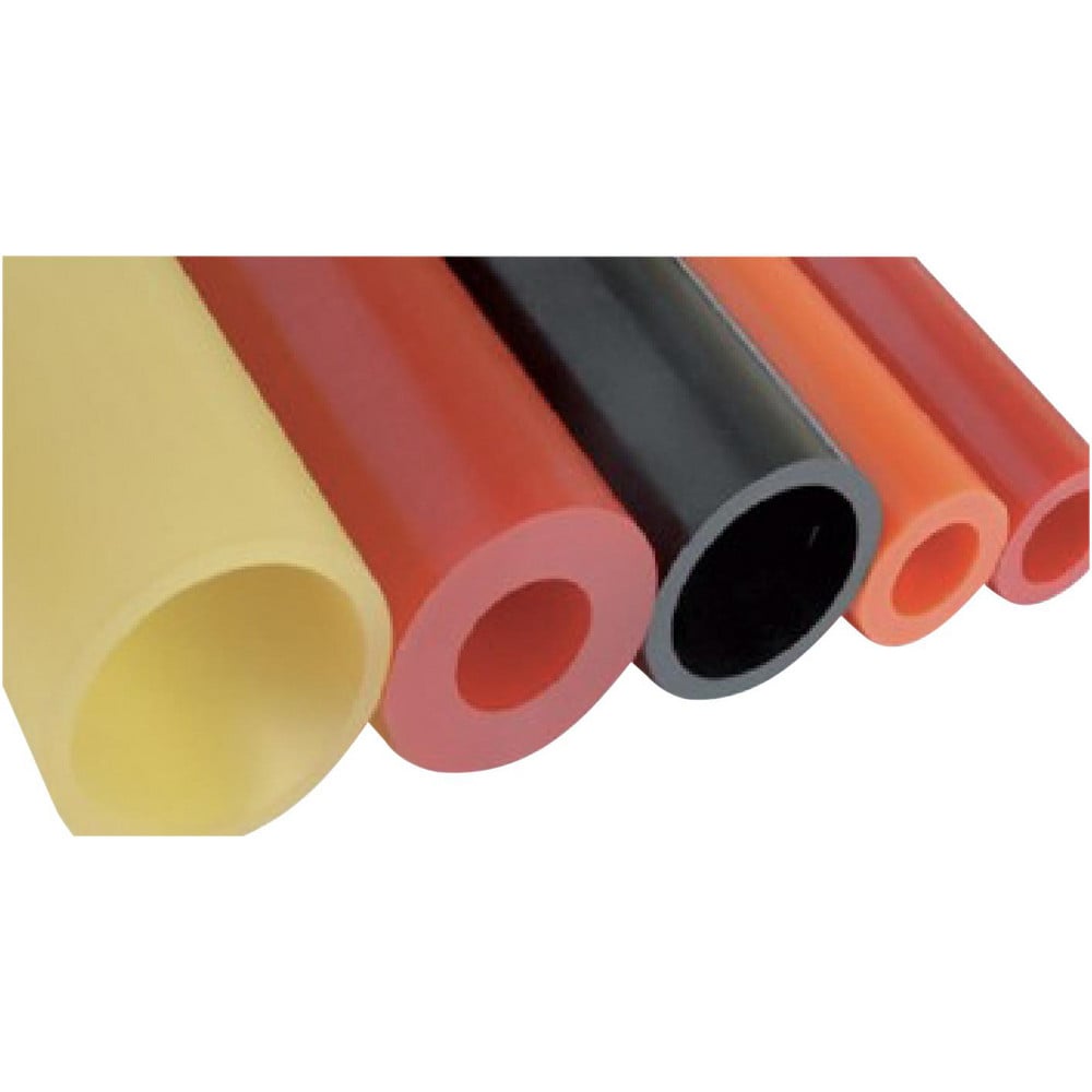 Plastic Round Tube: 1-1/4" ID, 2" OD, 3' OAL, Polyurethane