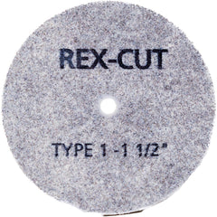 Deburring Wheel: 1-1/2" Dia, 3/8" Face Width, 1/4" Hole, Aluminum Oxide