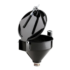 Drum Funnels & Funnel Covers; Product Type: Drum Funnel; Funnel Capacity: 1.9; Compatible Drum Capacity: 20 gal;30 gal;55 gal; Overall Diameter: 15; Overall Height: 13 in; Material: Buna-N, PTFE, Powder Coated Steel; Color: Black