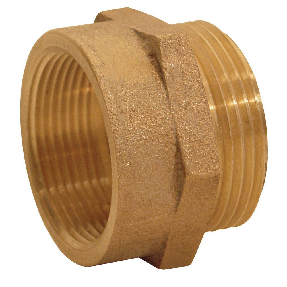 Brass & Chrome Pipe Fittings; Fitting Type: Female x Male Hex Nipple; Fitting Size: 3 x 2-1/2; End Connections: FNPT x MNST; Material Grade: 360; Connection Type: Threaded; Pressure Rating (psi): 175; Fitting Shape: Straight; Thread Standard: NPT, NST