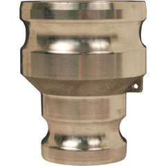 Suction & Discharge Hose Couplings; Type: 1-1/2 x 2 Type AA Adapter; Coupling Type: Cam & Groove; Coupling Descriptor: Jump Size Spool Adapter; Material: Aluminum; Coupler Size (Fractional Inch): 1-1/2; Thread Size: Non-Threaded; Hose Size: 1-1/2