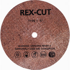 Deburring Wheel: 5" Dia, 1/4" Face Width, 3/8" Hole, Aluminum Oxide