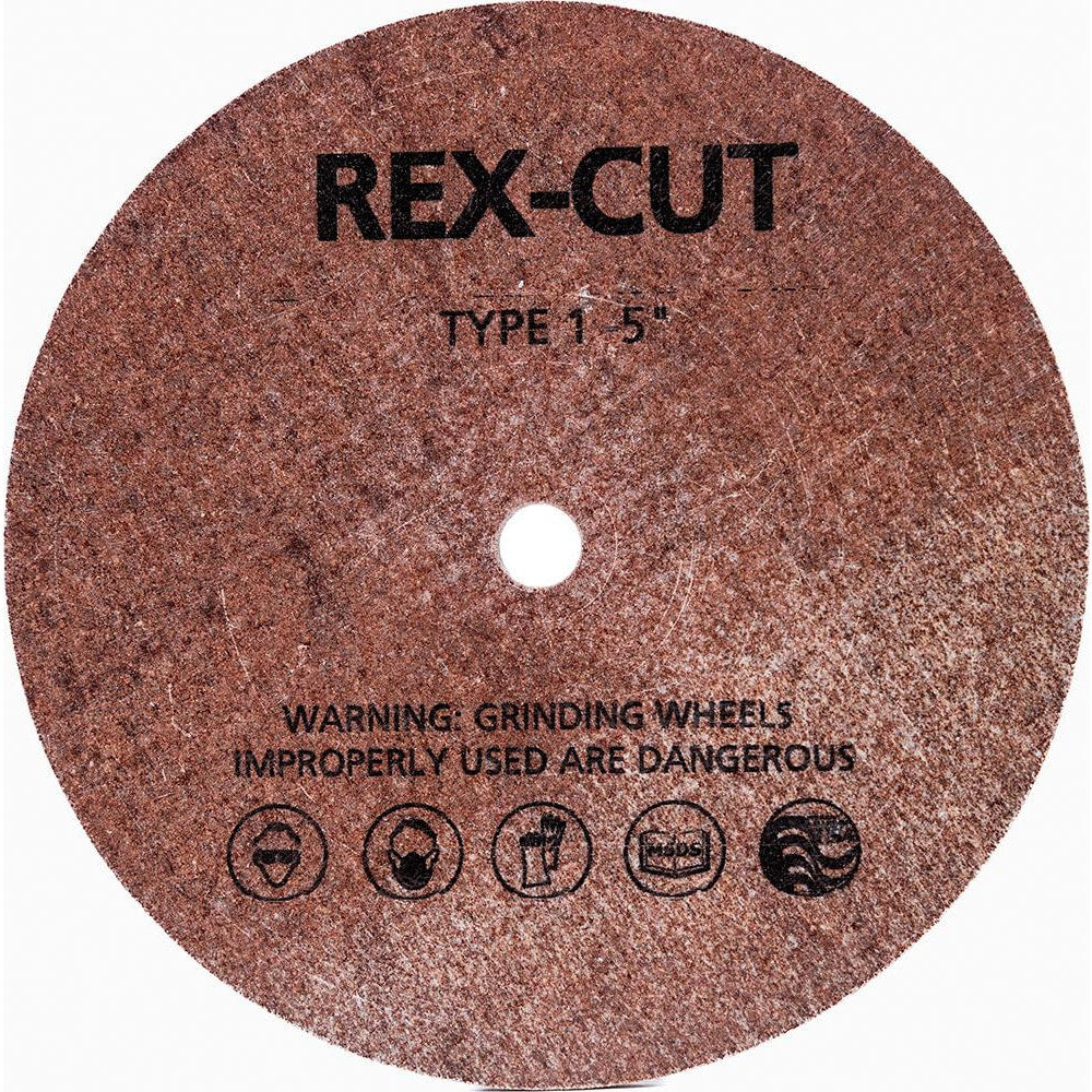 Deburring Wheel: 5" Dia, 1/4" Face Width, 1/2" Hole, Aluminum Oxide