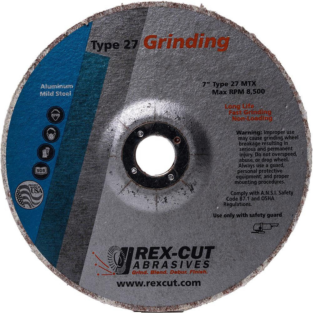 Deburring Wheel: 5" Dia, 1/4" Face Width, 7/8" Hole, Aluminum Oxide