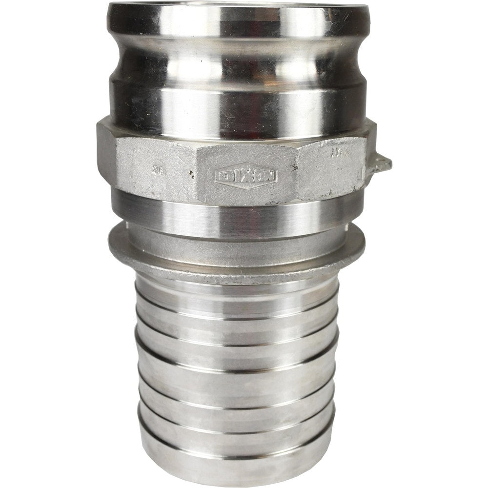 Suction & Discharge Hose Couplings; Type: Type E Adapter; Coupling Type: Cam & Groove; Coupling Descriptor: Swivel Adapter x Crimp Shank; Material: Aluminum; Coupler Size (Fractional Inch): 4; Thread Size: Non-Threaded; Hose Size: 4